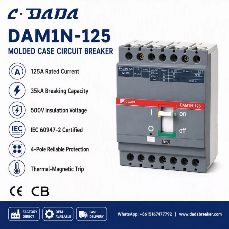 પેટા-વિતરણ અખંડિતતાની ખાતરી કરવી: C·DADA DAM1N-125 MCCB સોલ્યુશન