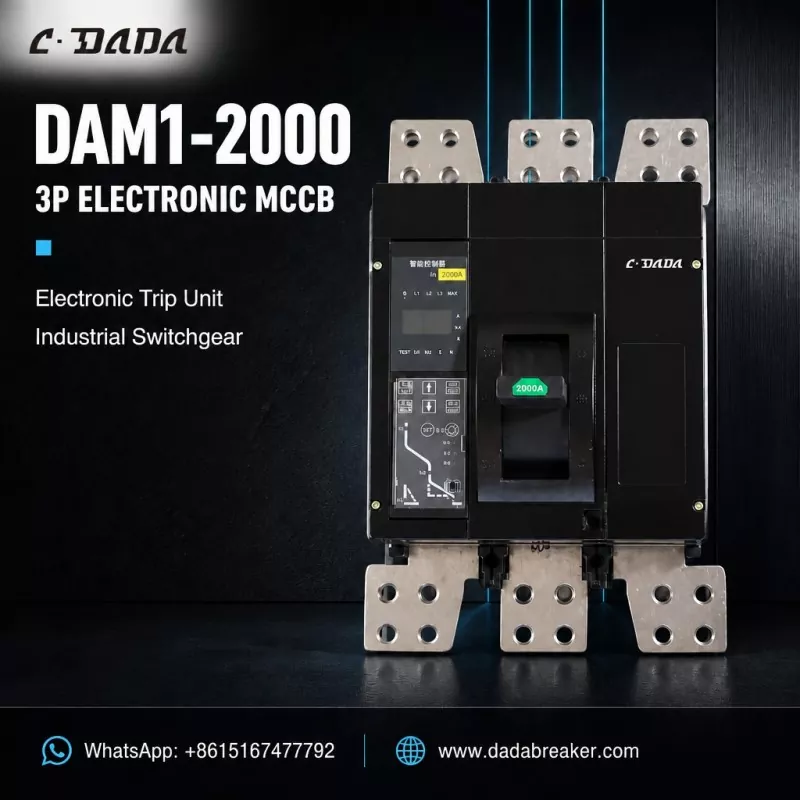ઔદ્યોગિક સ્વિચગિયર માટે DAM1-2000 3P ઇલેક્ટ્રોનિક MCCB | C·DADA ઇલેક્ટ્રિક